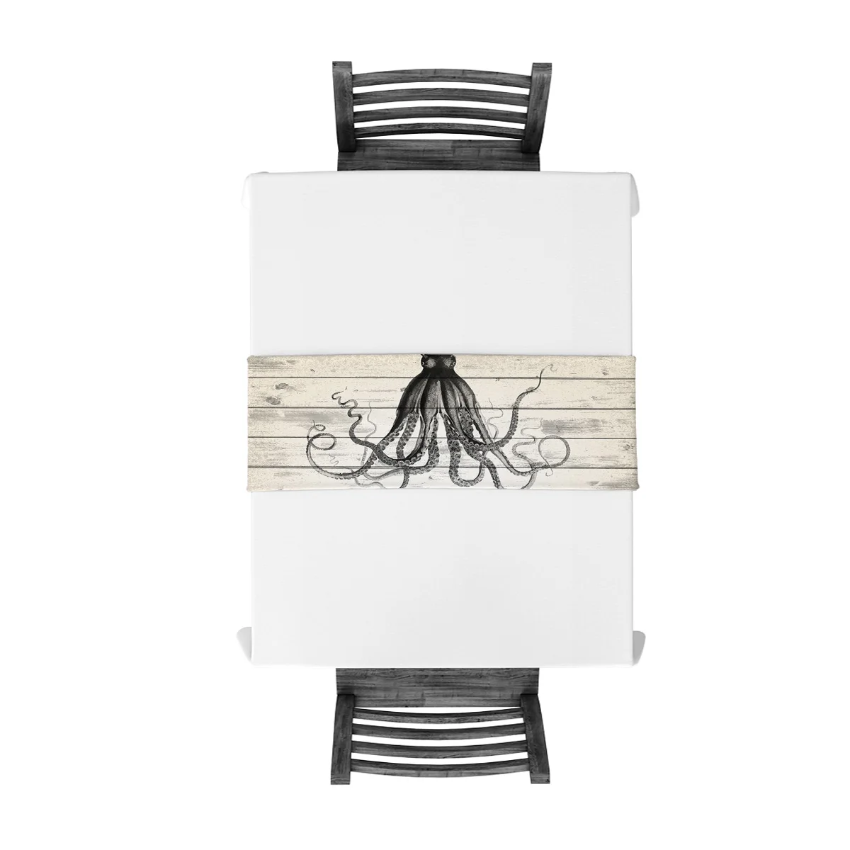 Современные скатерти в виде осьминога винтажная доска деревянные морском стиле