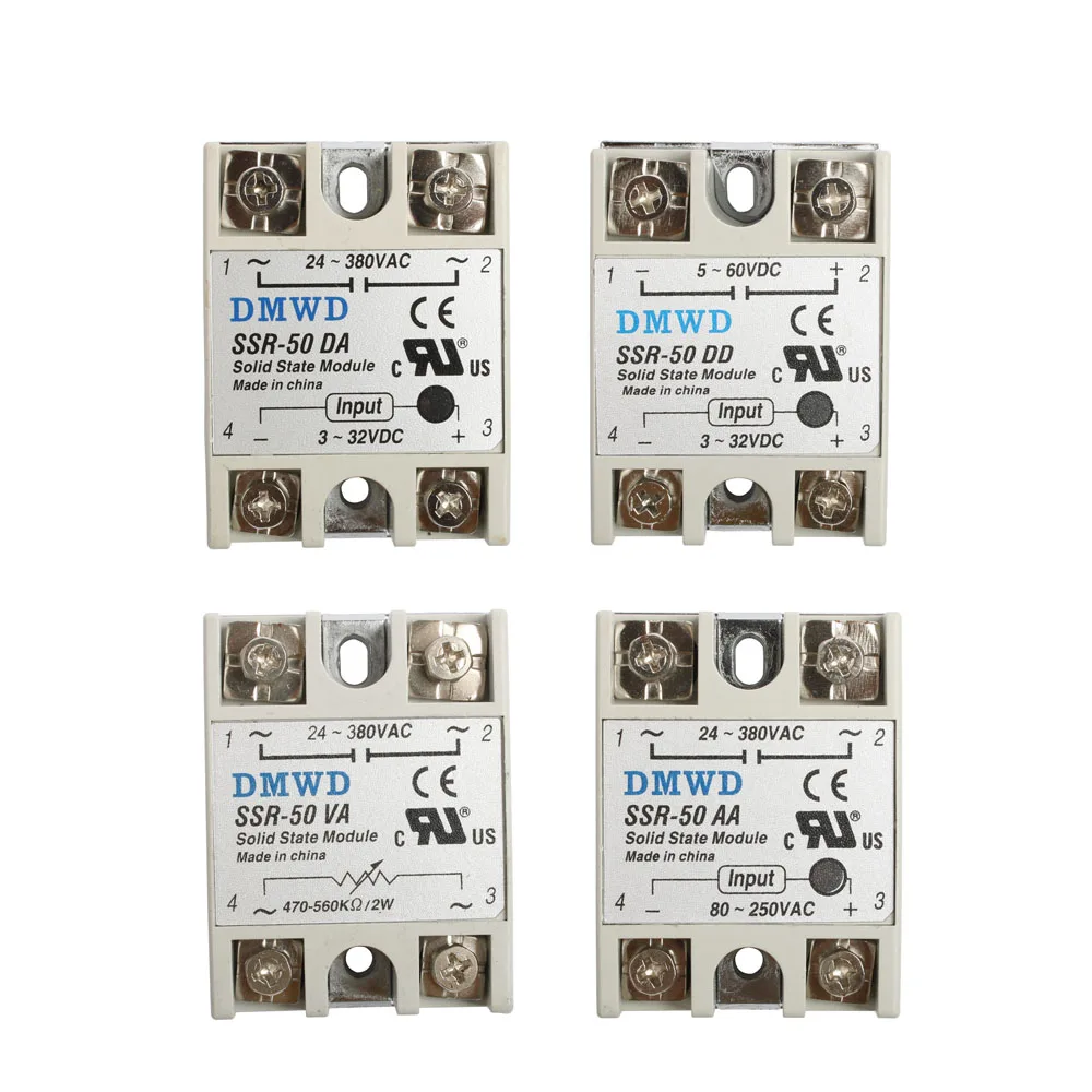 Твердотельные реле SSR-50 50A DA Промышленные твердотельные реле Модуль AA SSR DD SSR-50VA SSR-50DD SSR-50AA SSR-50DA
