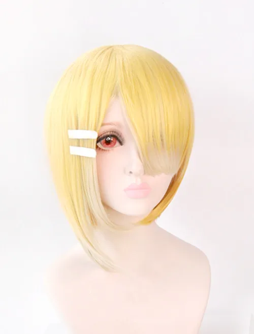 Anime Maou Sama Retry Aku Cosplay Wig Short Gradient Heat Resistant Synthetic Hair + Free Cap |