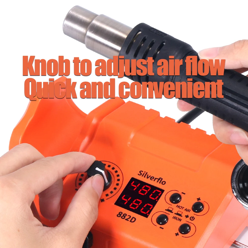 Микро-паяльная станция 882D портативный фен для паяльной станции комплект ремонта