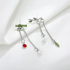 Висячие серьги с бамбуковым жемчугом, Китайские Этнические элегантные трендовые серьги, новинка 2021, Бамбуковые серьги для женщин и девушек, модные ювелирные изделия, подарки