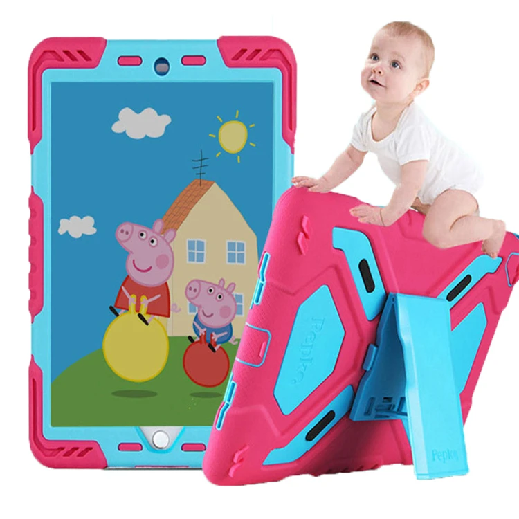 Чехол PePkoo для iPad 9,7,,, силиконовый чехол из поликарбоната, детский чехол для планшета с поворотом на 360, противоударный боковой Вертикальный чехол-подставка A1893 A1822