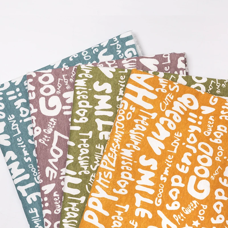 100% хлопок саржа фланелевая ткань шлифованная мягкая с буквенным рисунком