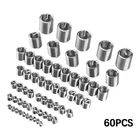 Набор вставок для ремонта резьбы из нержавеющей стали M3-M12, 60 шт., 7 размеров