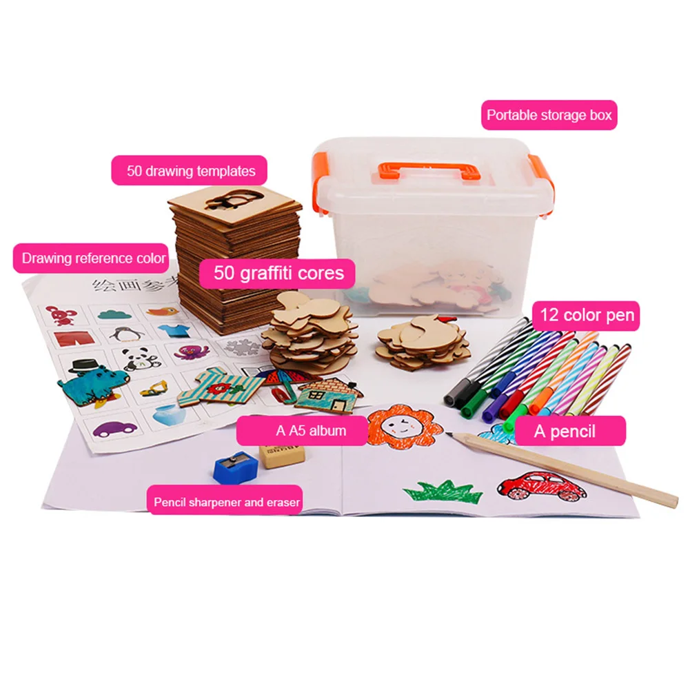 

Drawing Tools Set Graffiti Painting Template Colour Pen Kid Educational Toys New Design