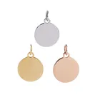 Fnixtar 20 шт. круглых дисков из нержавеющей стали, бриллиантовые полированные заготовки для штамповки, подвески для рукоделия, подвески, ожерелья, брелоки