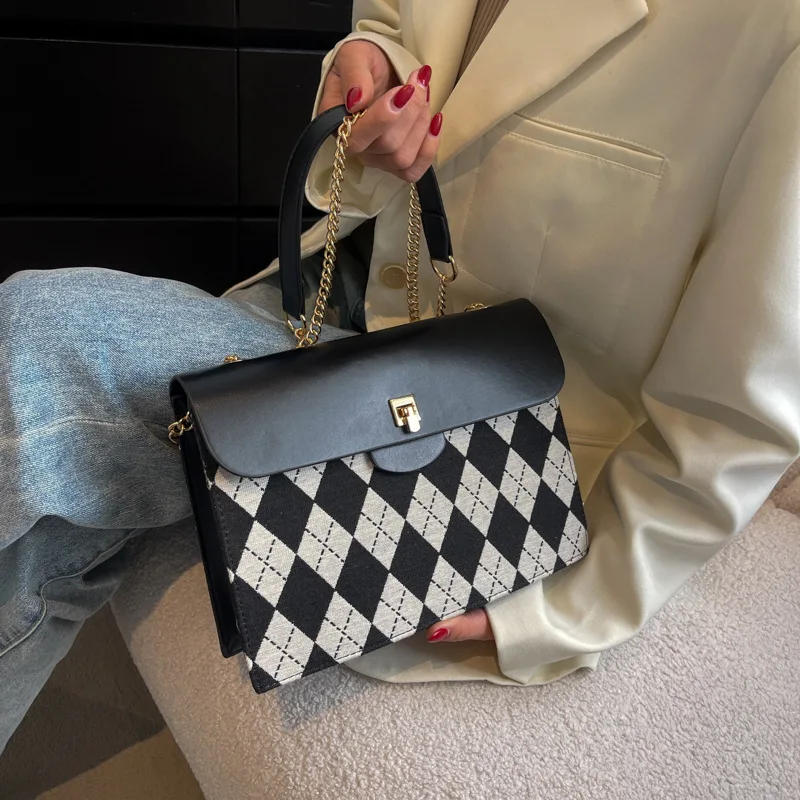 

High Quality Women Canvas Handbags Fashion Ladies Small Shoulder Messenger Bags Designer Female Chain Crossbody Bags for Women