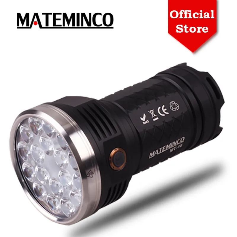 Тактический светодиодный фонарик Mateminco MT18 12000 лм 18 * Cree XPG3/Nichia 219C | Лампы и