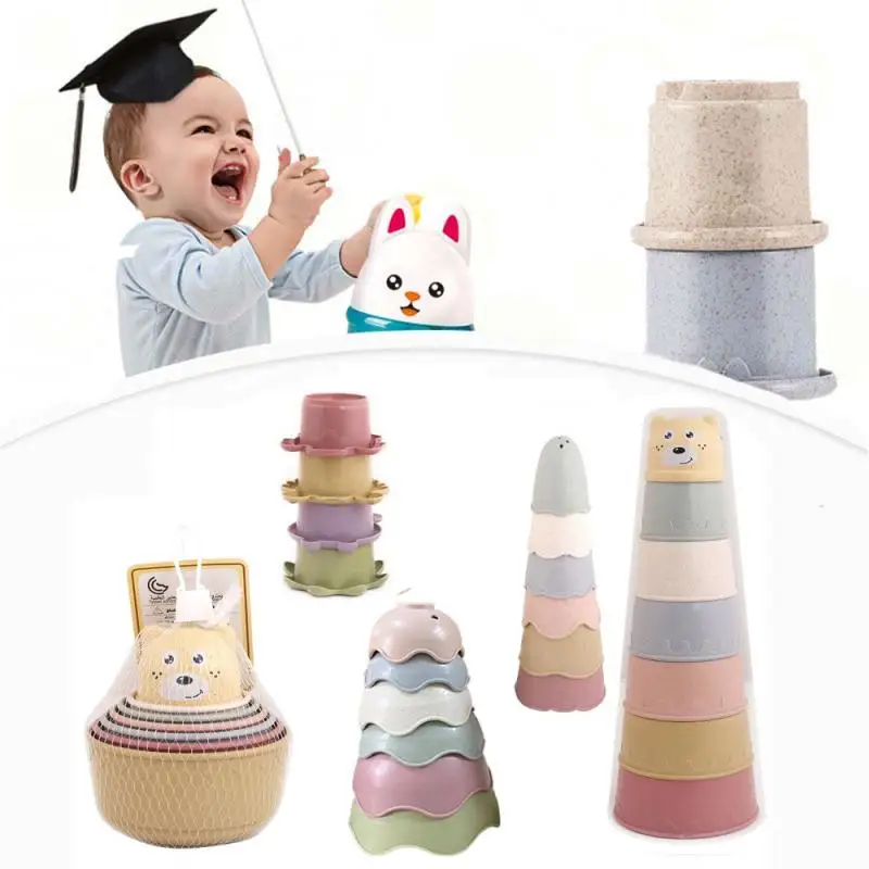

Children's Educational And Interesting Wheat Stalk Hourglass Stacking Cups Science And Education Technology Bath Toy