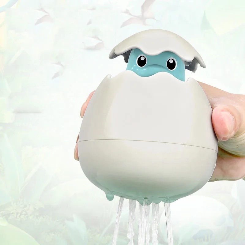 Baby bathroom bath toys floating spray eggs children playing with water dinosaur |