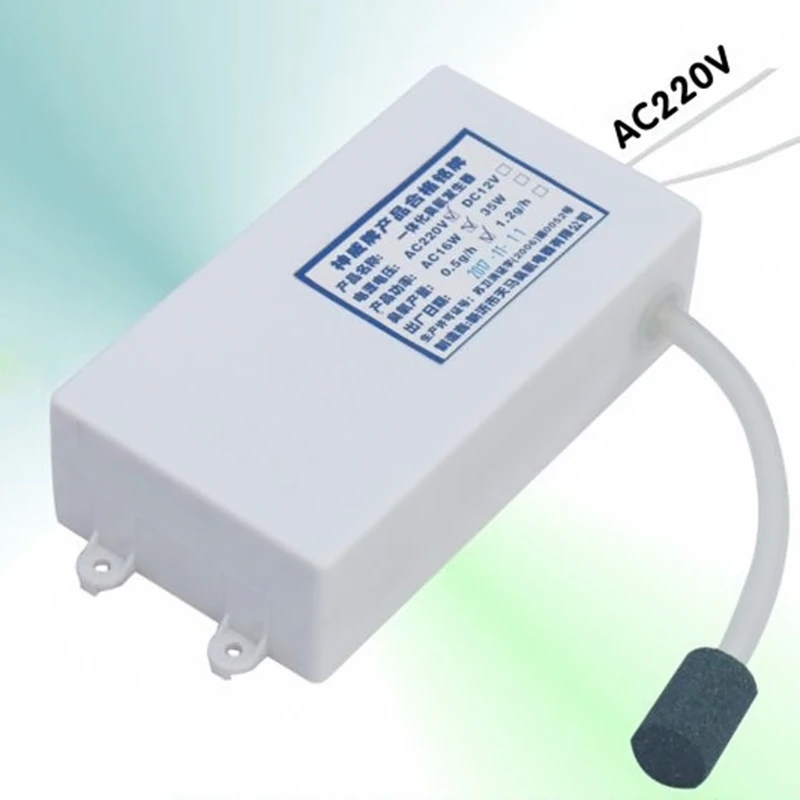 

500mg/h Portable Ozone Generator Ozonizer Water Purifier Air Cleaner Sterilizer