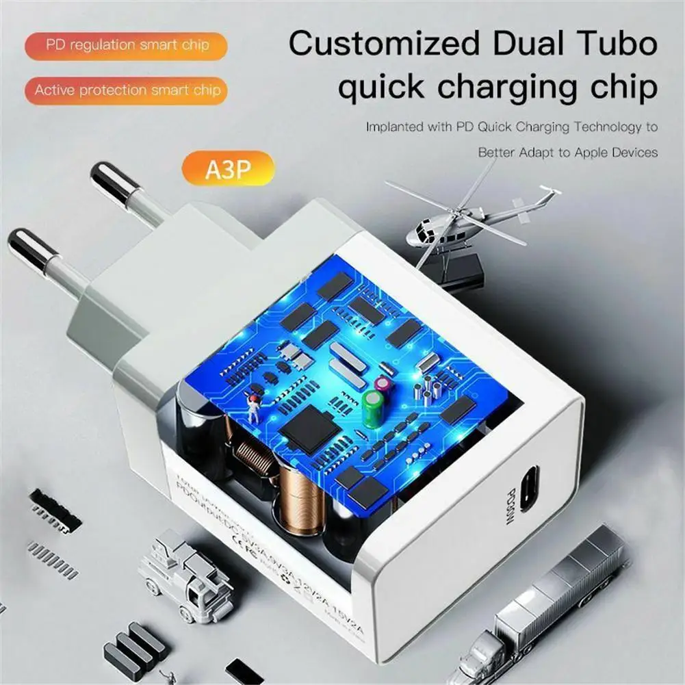 USB Type C дорожное зарядное устройство PD 30 Вт быстрая зарядка вилка стандарта США и