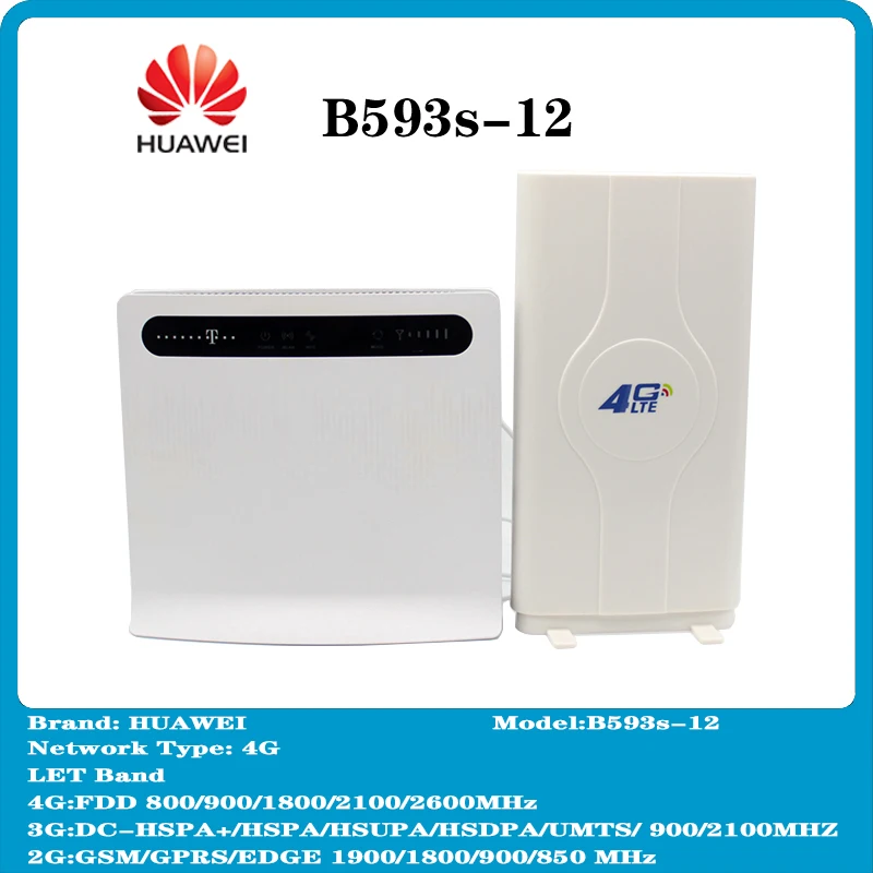 Unlocked Used HUAWEI B593 B593u-12 B593s-12 4G WIFI Router 100Mbps LTE CPE Wireless Gateway Huawei With Antenna | Компьютеры и офис