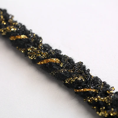 

150cm width gold special yarn woven fragrant wind fabric black gold fragrant wind high quality soft cloth overcoat