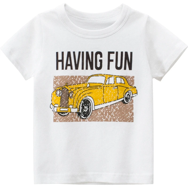 

Summer Baby boy clothes Short sleeve T-Shirt Children Cotton sport Cartoon Car with letter pattern Short Pants Beach top 1-8 yrs
