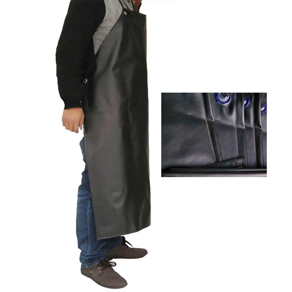 Waterproof Leather Apron Household Thicken Antifouling Oil-Proof Long Chef Kitchen Cooking Washing Car | Дом и сад