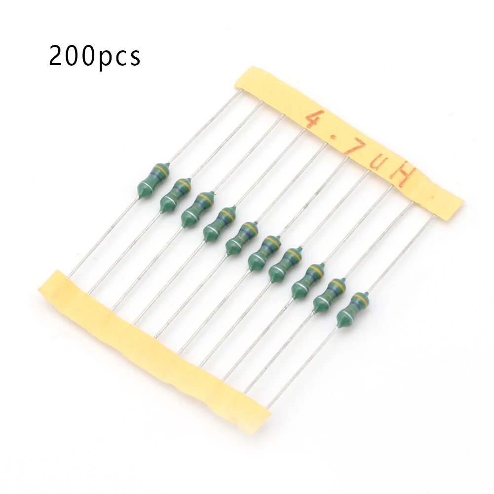 200 Pcs Professional Power Electrical Equipment 0.5W Inductor Kits Resistors Parts 20 Value DIP Color Wheel 10 Percent Tolerance |