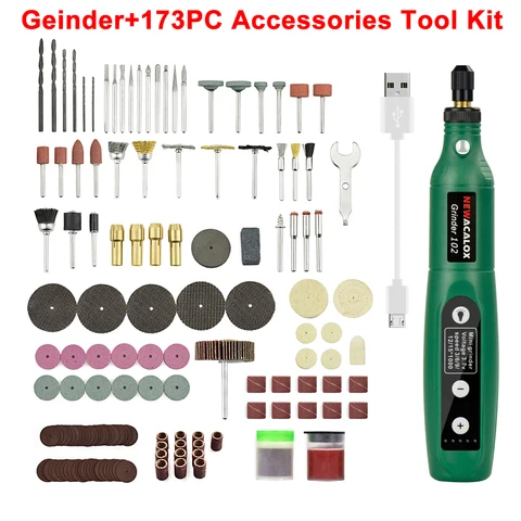 NEWACALOX Мини-шлифовальная машина  серая/зеленая/красная