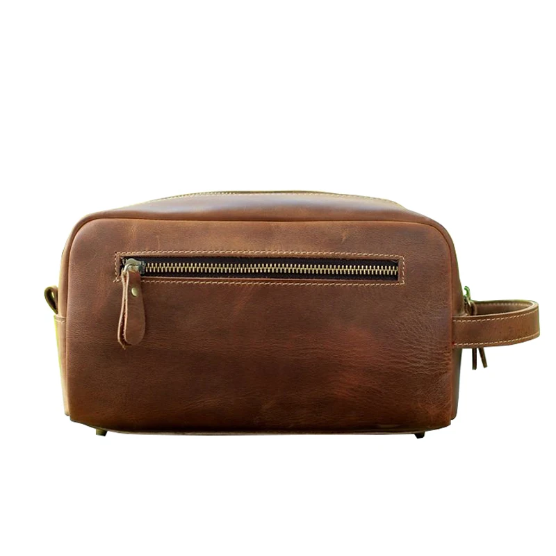 Сумка для туалетных принадлежностей из коровьей кожи с логотипом на заказ