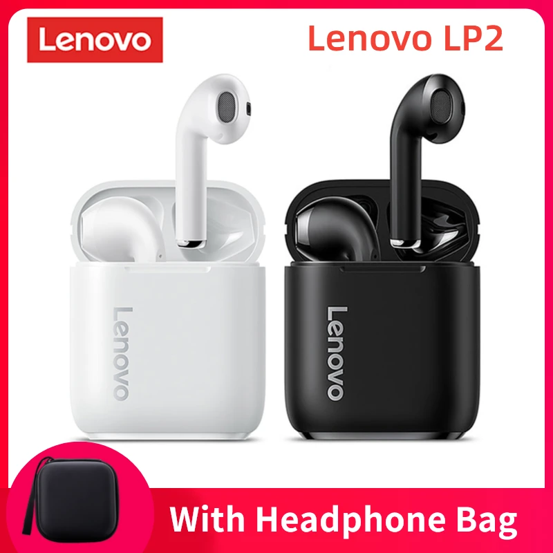 

Lenovo LP2 Wirless Bluetooth 5.0 Earphones Stereo Bass Touch Control Wireless Headphone Sports Earbuds Waterproof Headset Mic