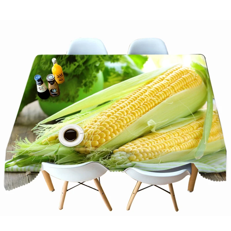 Плотная хлопковая 3d скатерть пылезащитная ткань с рисунком зеленого свежего