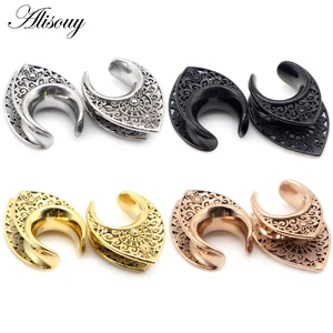 Заглушки для ушей Alisouy, беруши из нержавеющей стали с отверстиями в форме капли воды, 2 шт., 8-30 мм