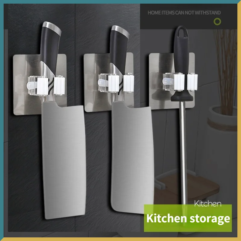 

2pcs Adhesive Multi-Purpose Hooks Wall Mounted Mop Organizer Holder RackBrush Broom Hanger Hook Kitchen bathroom Strong Hooks