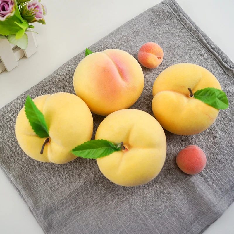 1 шт. Искусственные Фрукты Модель имитация персика пена желтый персик украшение