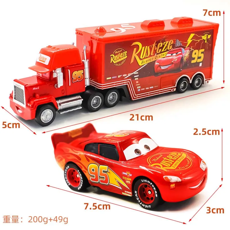 Disney Pixar Тачки 2 3 игрушки Молния Маккуин Джексон шторм Мак дядя грузовик 1:55 литые