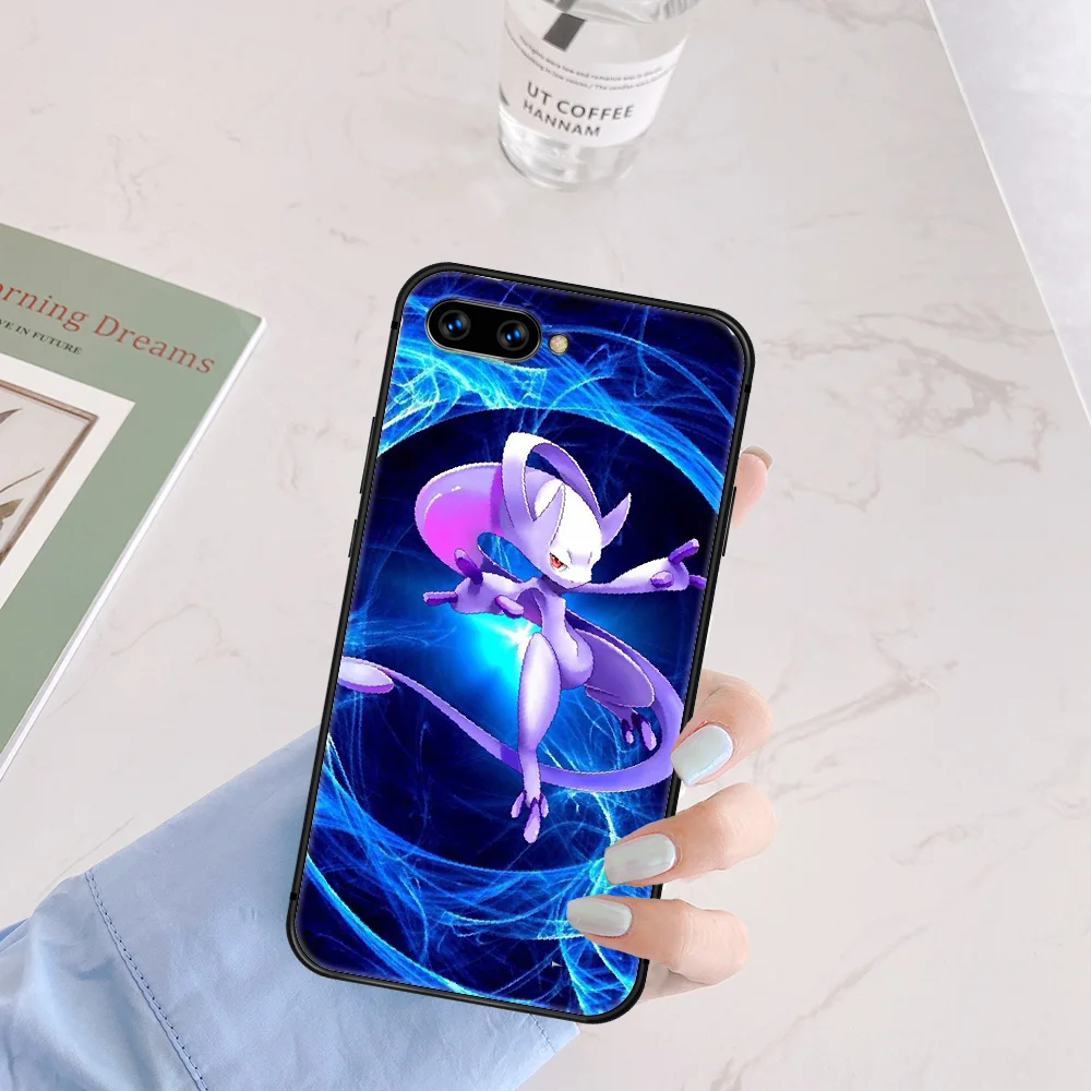 

Cartoon Pokemons Mewtwo Phone Case Cover Hull For HUAWEI Honor 6A 7A 7C 8 8A 8S 8x 9 9x 10 10i 20 Lite Pro black Waterproof Soft
