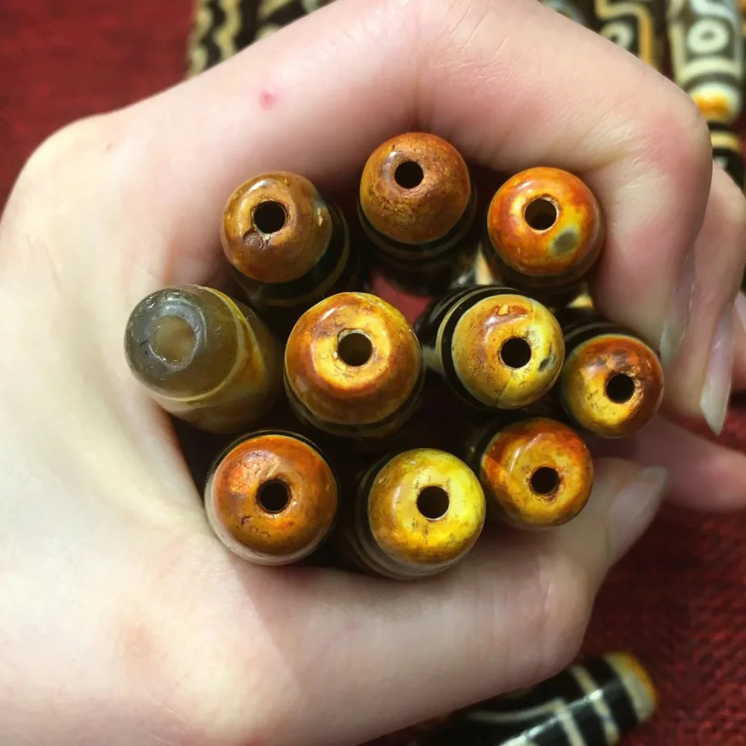 

50pcs/lot Wholesale jewellery bedeltjes cuentas para bisuteria weathered horseshoe pattern ancient dzi beads agate beads