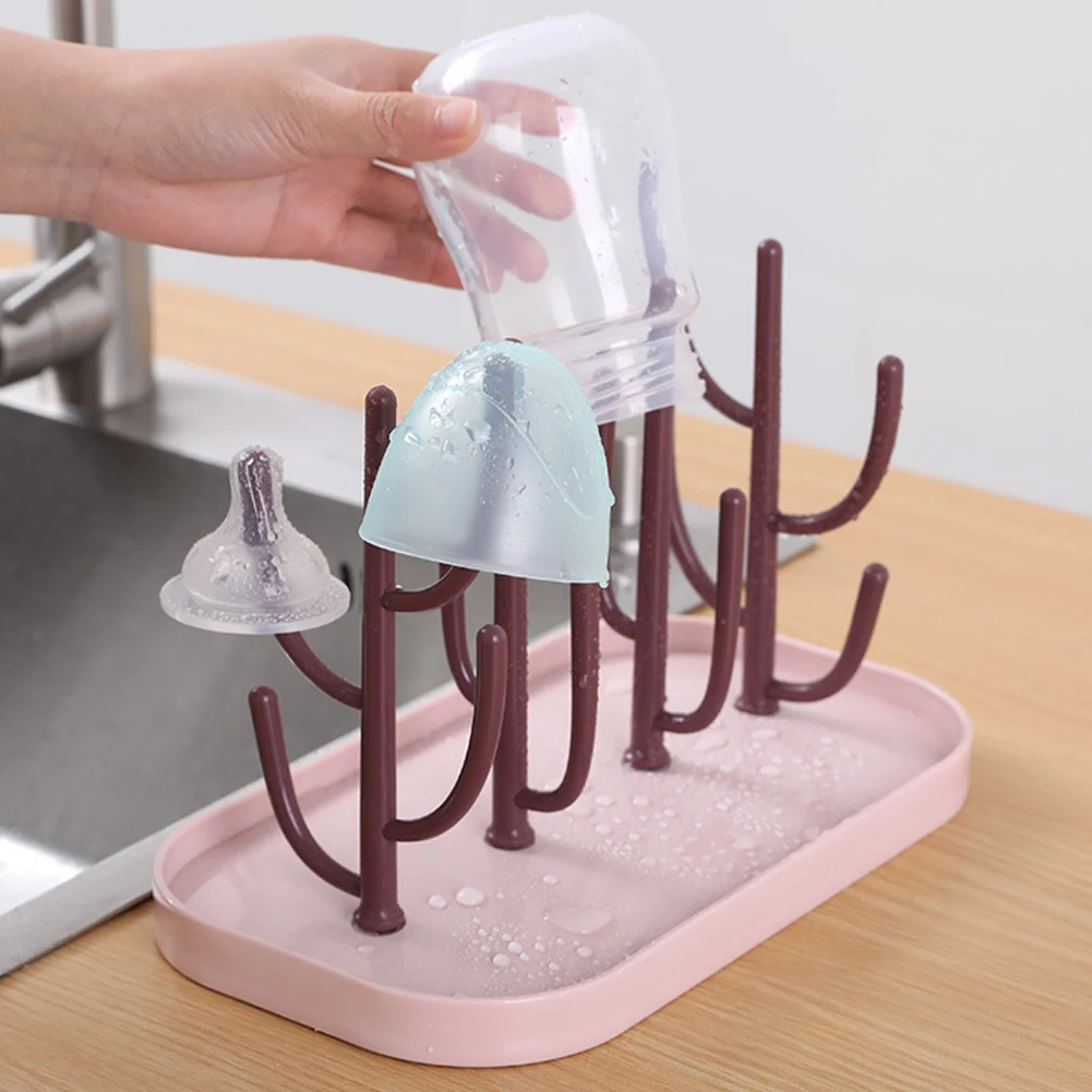 

Кухонная настольная сушилка большой емкости компактный держатель для чашек домашний многофункциональный держатель для чашек в форме какт...