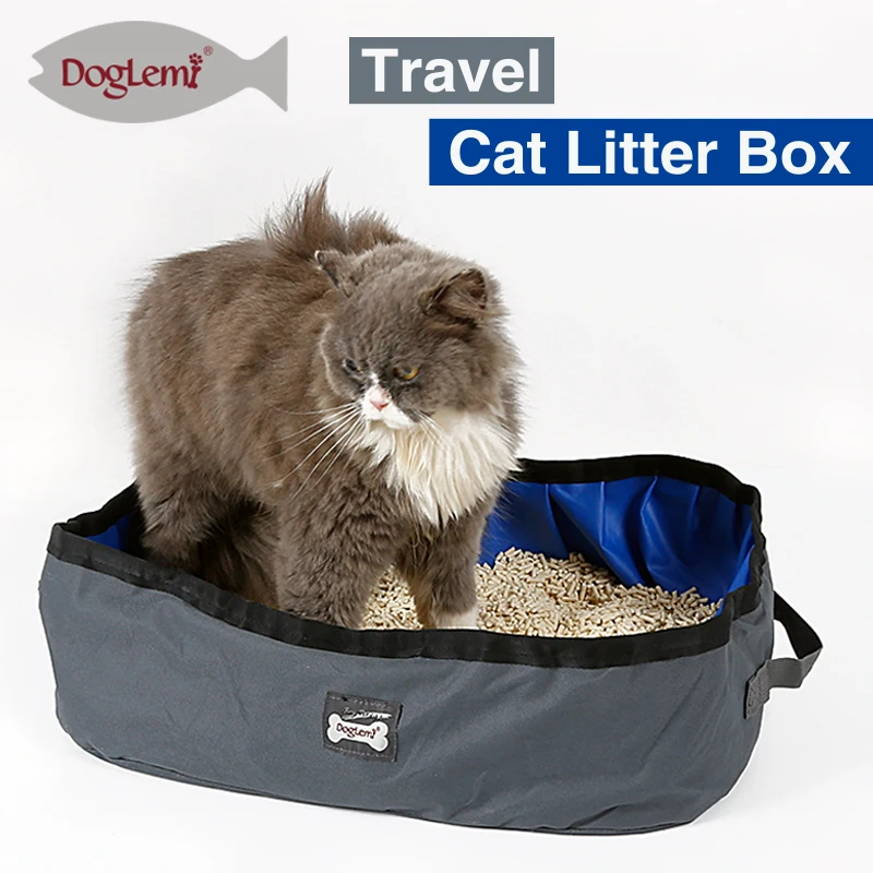 

Portable Outdoor Cat Litter Box Foldable Travel Cat Litter Pan
