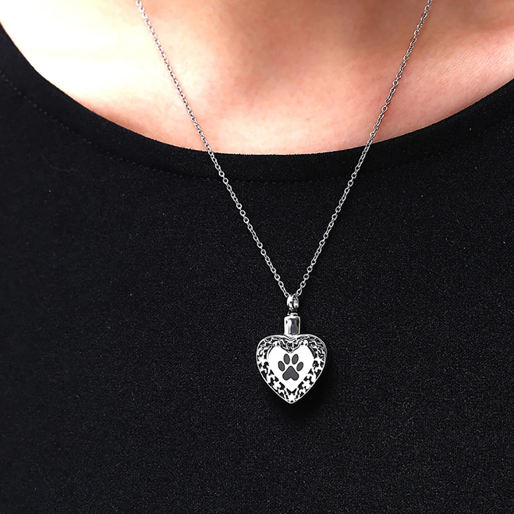 Ожерелье из нержавеющей стали с кулоном в форме лапы всегда моем сердце |