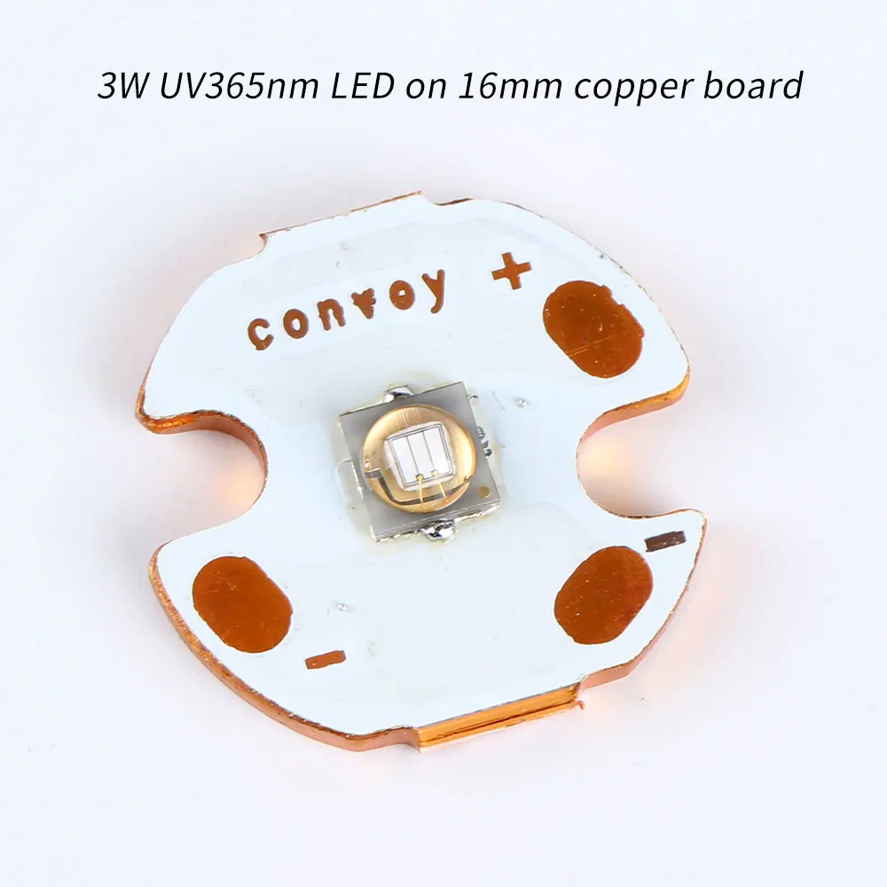 Светодиодный индикатор 3 Вт UV365nm на медной плате 16 мм CUN66A1B UV UV365|Подвесные