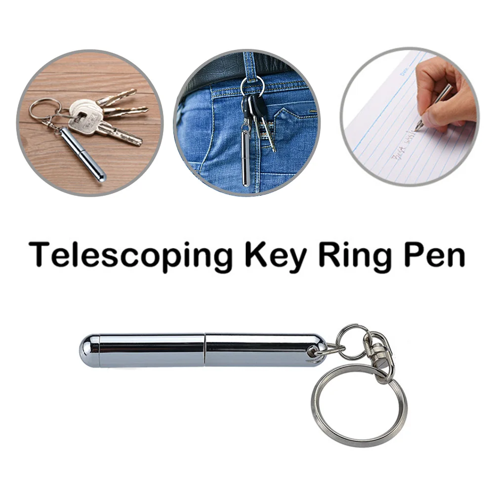 Новая мини-выдвижная ручка с кольцом для ключей портативная выдвижная может быть