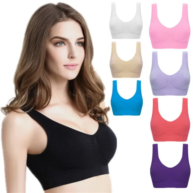 

Plus Size Bras For Women Seamless Bra With Pads 5 Size S-3XL Bralette Push Up Brassiere sport Bra Vest Wireless
