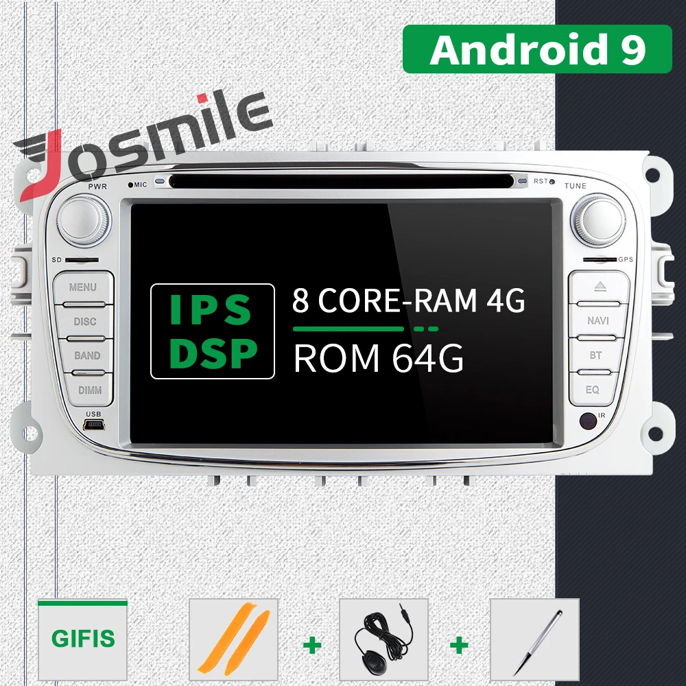 Ips DSP 8 ядерный 4 Гб 64 г 2din Android 9 автомобильный радиоприемник мультимедийный для Ford Focus 2 3 mk2 Mondeo 4 Kuga Fiesta trancitconnect S-MAXC-MAX