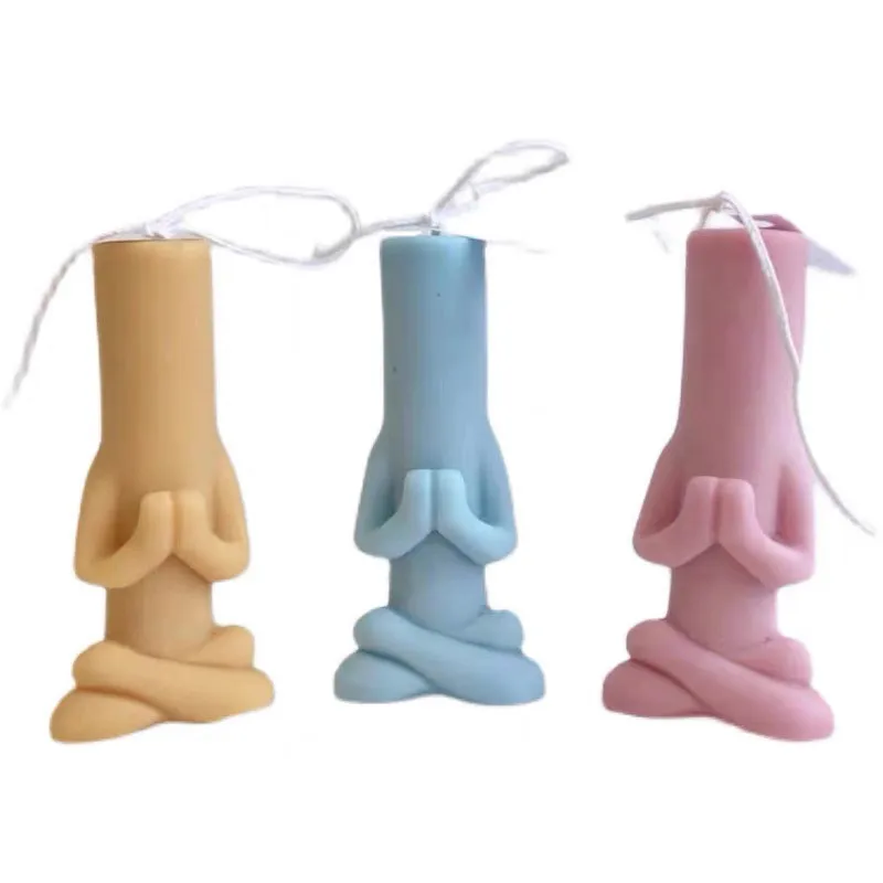 

Candle Moulds Silicone Wax Melt Mold3D Candle Mould 2021 New Big Size Yoga Pray With Hands Soap Making Resin Molds Pumpkin Mold