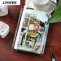 pvc storage loose leaf notebooks journals agenda free stickers separator page kawaii planner papeleria stationery