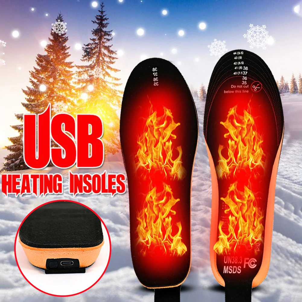 

USB Heated Insoles Winter Feet Warm Smart Remote Control Heating Shoe Mats
