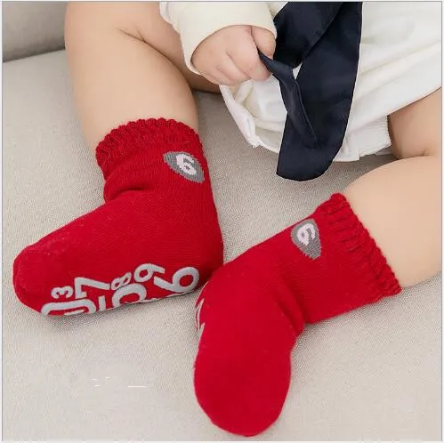 

3Pairs Winter Thicken Socks Early Education Baby Socks Non-slip Floor Children Non-slip Kids Toddler Socks
