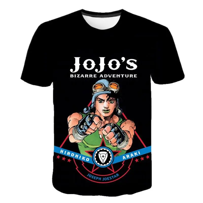

New Summer 3D Printed Jojo's Bizarre Adventure T-Shirt Camisas Streetwear Men Women Boy Girl Child Kids Casual Short Sleeve Tops