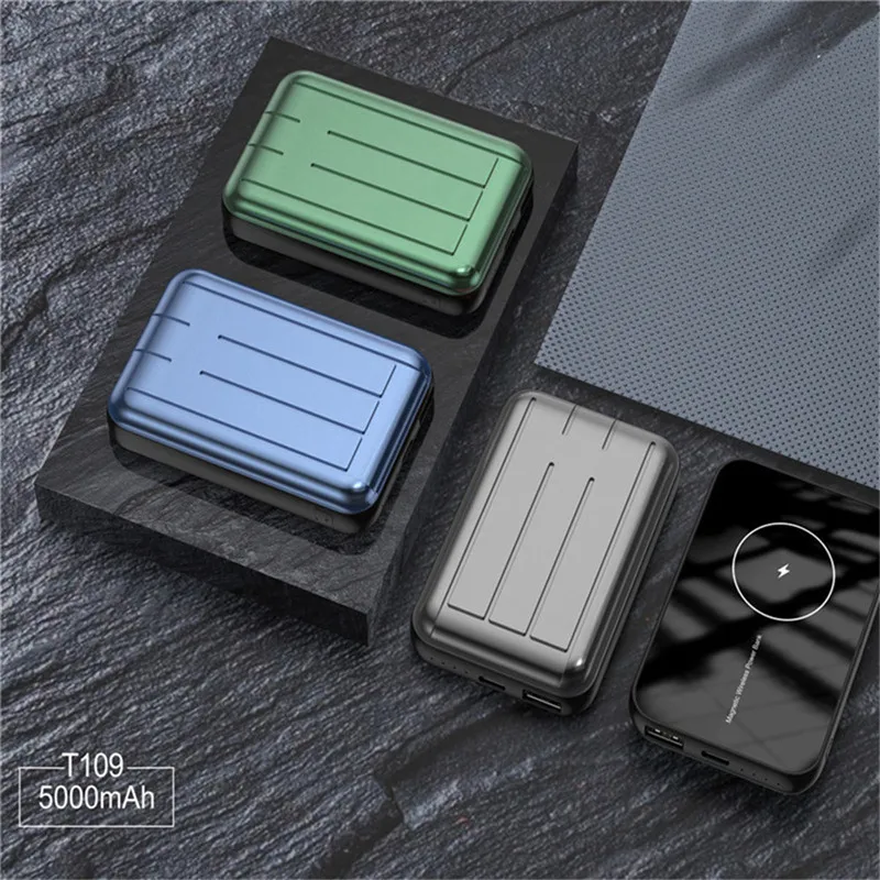 

Magnetic Power Bank wireless charging, mini capacity 10000mah battery Pack External Power Supply 15w fast wireless charging