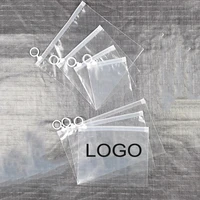 20pcs custom logo matte bag pe ziplock bag storage bag for cosmeticunderwear sock transparent package bag storage pouch bag