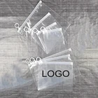 20 шт., Пользовательский логотип, Полиэтиленовая сумка на молнии, сумка для хранения косметикинижнего белья, носков, прозрапосылка, сумка для хранения
