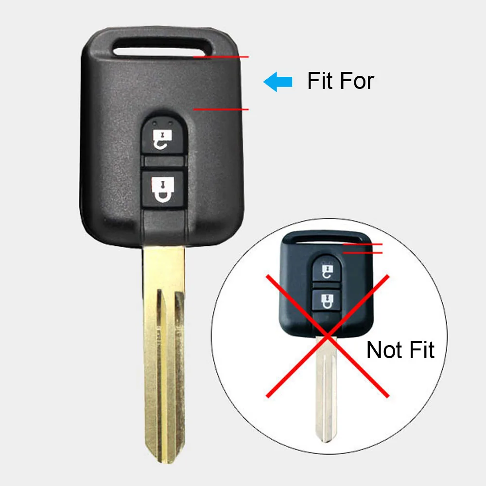 2 кнопки кожаный чехол для ключей автомобиля Nissan Pathfinder Qashqai Micra Navara Almera Note Авто