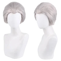 shippuden hidan short gray slicked back heat resistant synthetic hair cosplay wigs a wig cap