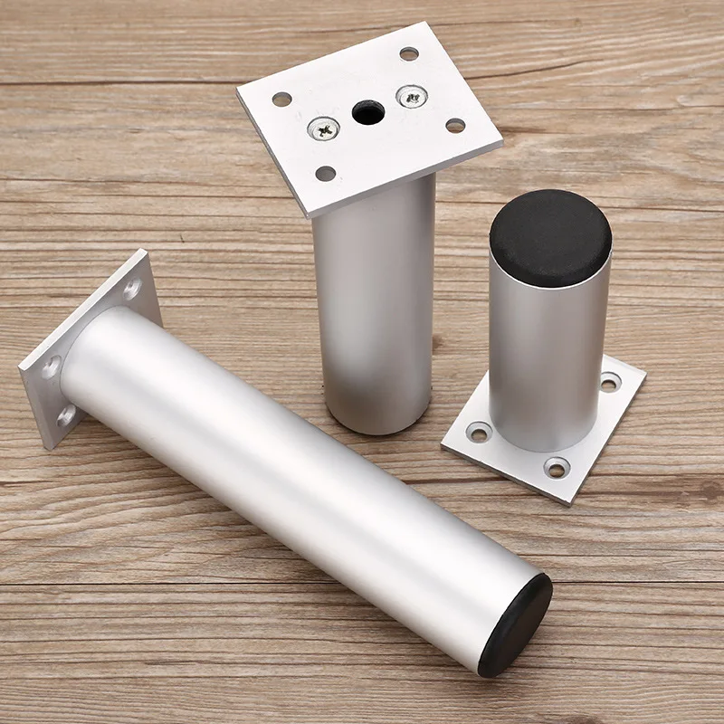 

Aluminum support Leg Furniture Replacement leveling feet Round Tube Adjustable Table Cabinet Sofa Metal Foot decorative Hardware