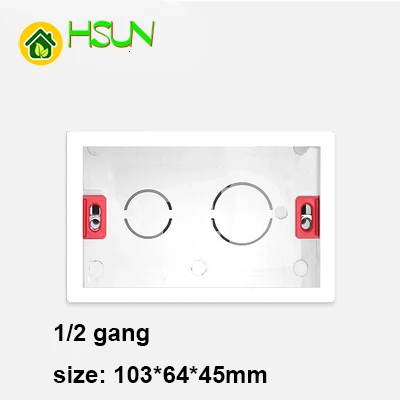 inwall box 1 118 Тип светодиодный случайный поворотным переключателем бытовой нержавеющая сталь матовая панель 1/2/3/4/5/6/7/8 Gang 2 позиционный переключатель - Цвет: inwall box 1